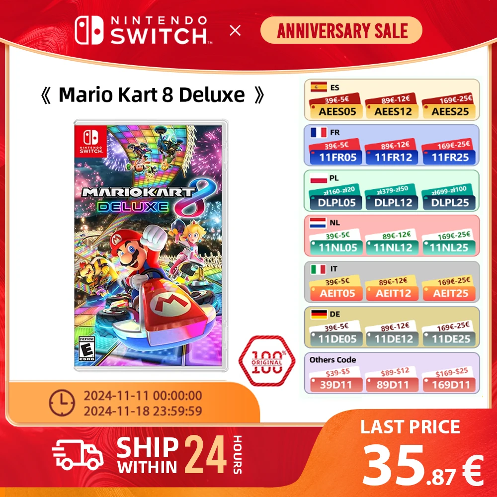 Gra Nintendo Switch Game Deals Mario Kart 8 za $45.19 / ~183zł