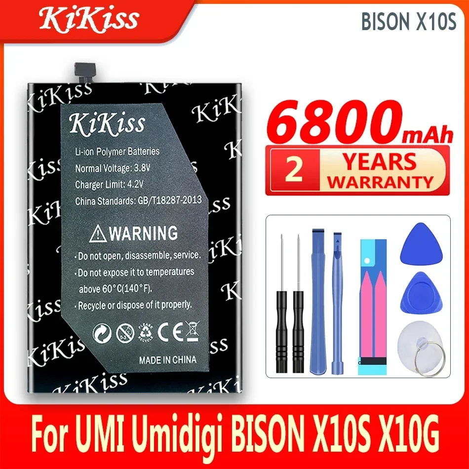 

Литий-ионный аккумулятор KiKiss 6800 мАч для UMI Umidigi BISON X10S X10G Bateria