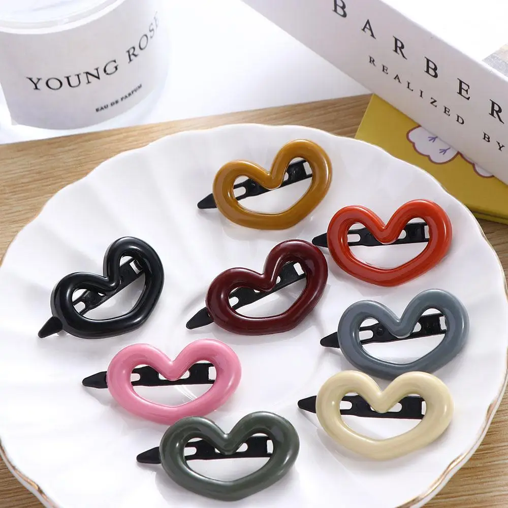 Gifts Duckbill Clip Side Clip For Girl For Women Korean Style Hairpin Y2K Hair Barrettes Hair Accessories Love Heart Hair Clip