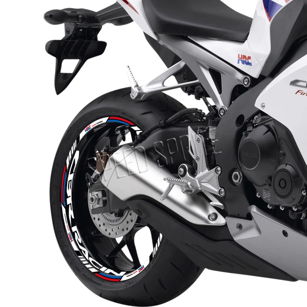 Reflective Wheel Sticker Reflective Wheel Sticker Rim Strips Tape Hub Decal Accessories For Honda HRC CBR650R cbr 600 rr CBR 600 F4 f4i CBR1000RR 250r