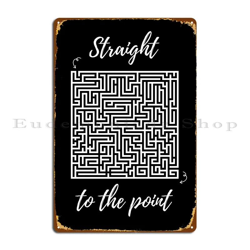 

Металлический декоративный ретро-постер с надписью «прямо в точку»