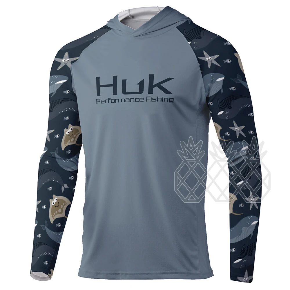 HUK UPF 50 Performance Fishing Shirt Long Sleeve Fishing Clothing