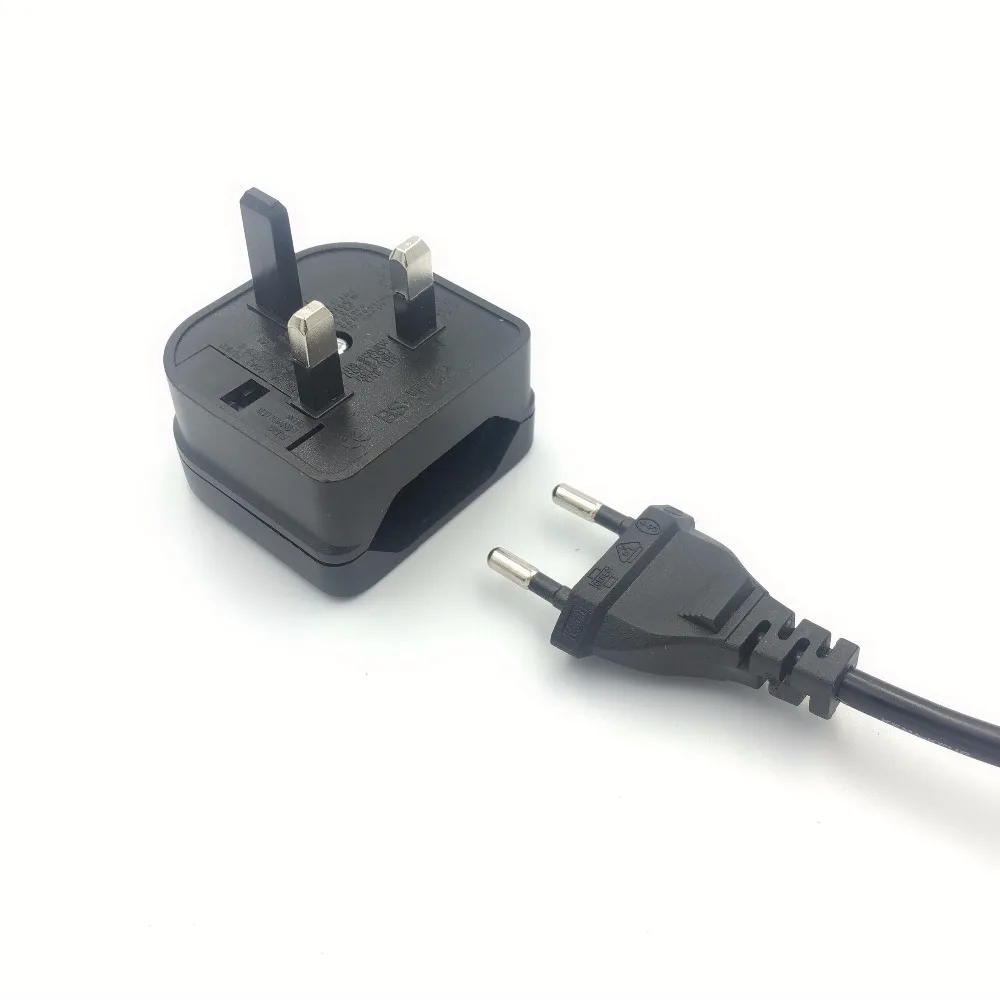 EU 2pin To UK 3pin Plug Adapter With 3A/5A/13A Fuse UK British Electrical Travel Adapter Converter Socket AC Power Cord Outlet