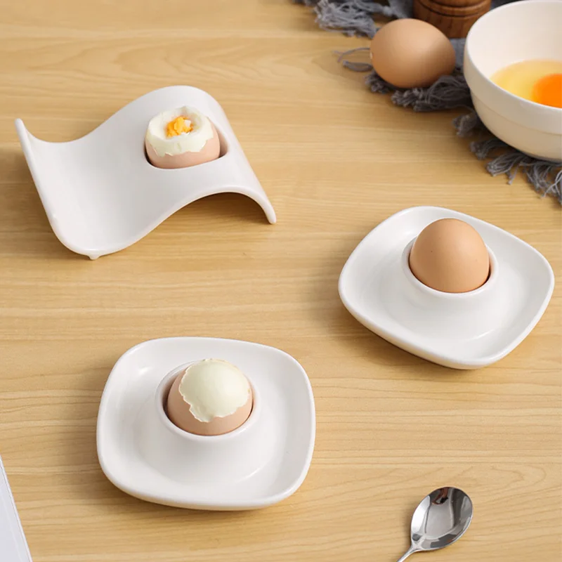 Elegant Ceramic Egg Cup Holder - Creative and Heat-Resistant Kitchen Essential