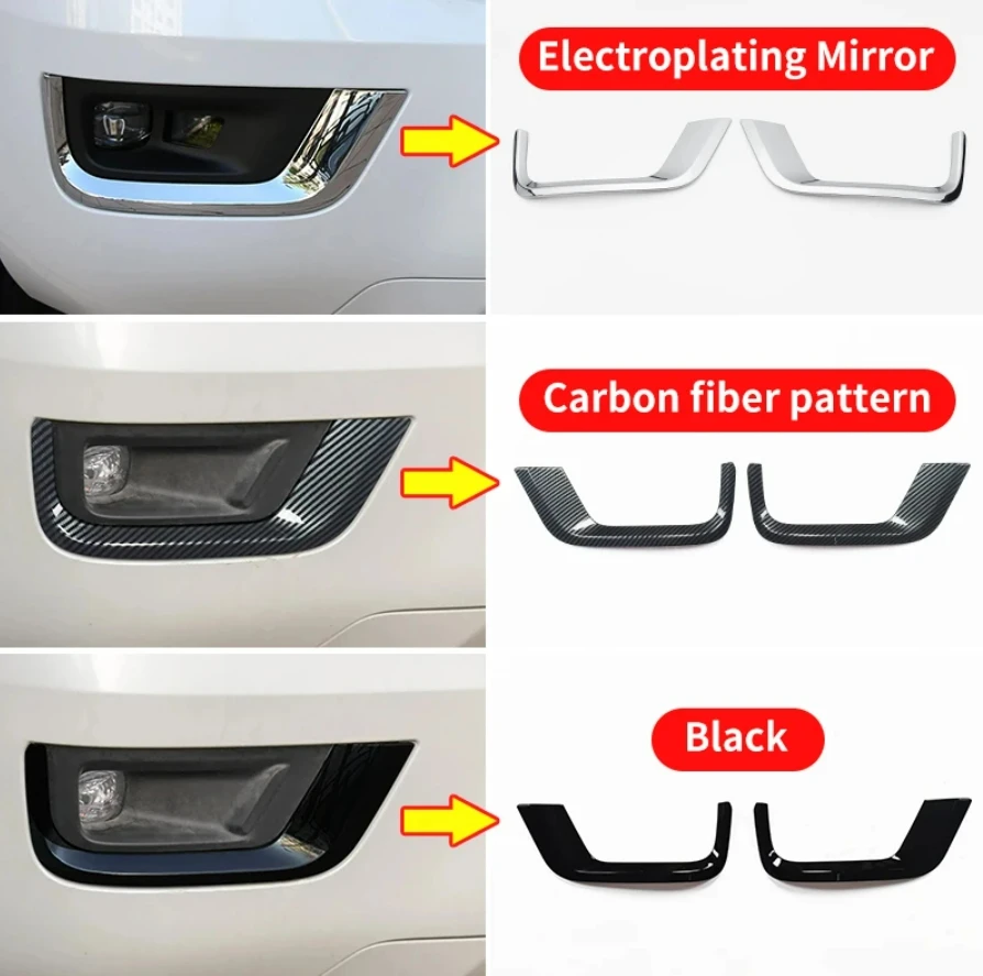 

For Toyota Land Cruiser 300 2021 2022 2023 LC300 Exterior Chrome Accessories Front Fog Lamp Decoration Strip 2PCS/SET