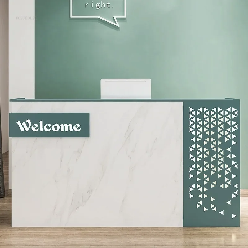 Modern Beauty Salon Reception Desks Hairdressing Shop Paint Front Desk Clothing Store Oral Dental Medical Reception Cashier E