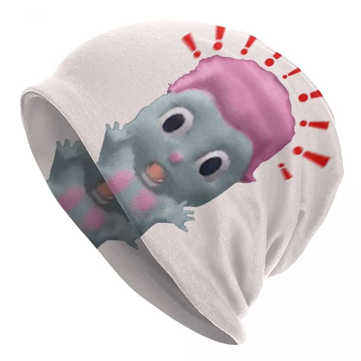 

Shocked Bibble Bonnet Hats Knitted Hat Goth Outdoor Cartoon Movie Skullies Beanies Hat Men's Women's Summer Thermal Elastic Cap