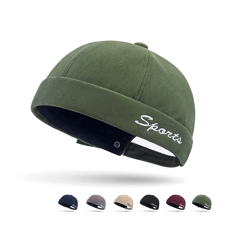 

Street Dance hip-hop Brimless Personalised Cotton Cap Retro Literary Tang Hat Men Women Landlord Cap Brimless Melon Skin Cap