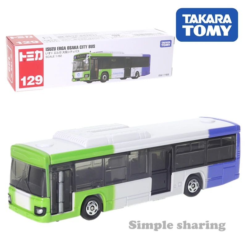 

Takara Tomy длинный тип Tomica No.129 Isuzu Erga города Осака искусственный сплав автомобиль литые под давлением металлические модели Коллекционные детские игрушки