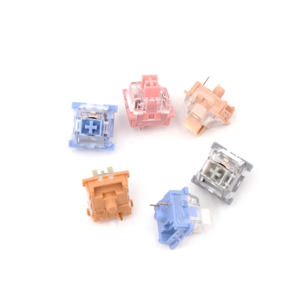 Outemu-lubed Interruptor Teclado Mecânico Silencioso Clicky Tátil Linear Leite Tom Jerry Jogos Personalizados Rgb mx 3pin - Imagem 6
