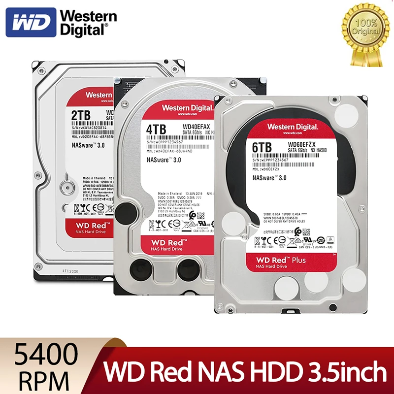 Vestlig belastning slap af Western Digital Wd Red Nas Hard Disk Drive 2tb 4tb 6tb 8tb 12tb Sata 6gb/s  64 Mb Cache 5400rpm Hdd 3.5-inch For Desktop Nas - Portable Hard Drives -  AliExpress