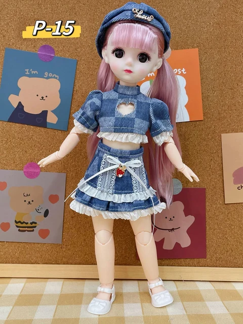 12 Inch Toys Bjd Anime Doll Dollhouse Accessories Kids Girls Skirt Hat Headdress With Clothes 30 CM 4 To 16 Years Dress Up Gifts - P-15, 30 cm