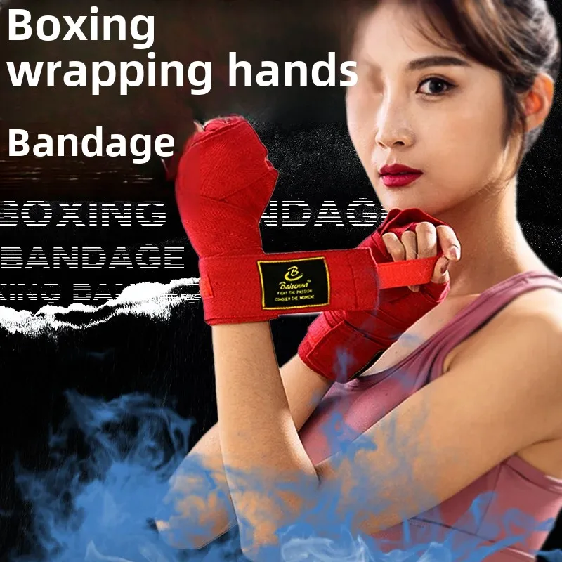 Sport Boxing Elastic Hand Wrap for Sandbag Training Martial Arts Wrist Protection Thai Muay Fight Binding Band Pair