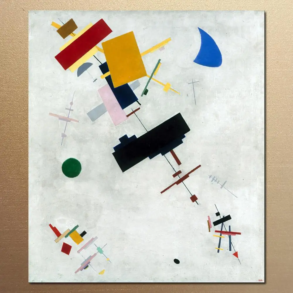 

Large Canvas Abstract Art Suprematism Handmade Oil Painting Kazimir Malevich Artwork Reproduction High Quality Wall Decor