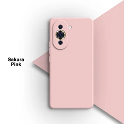Custodia per telefono in silicone liquido premium morbido con protezione per l'obiettivo – Copertura posteriore originale