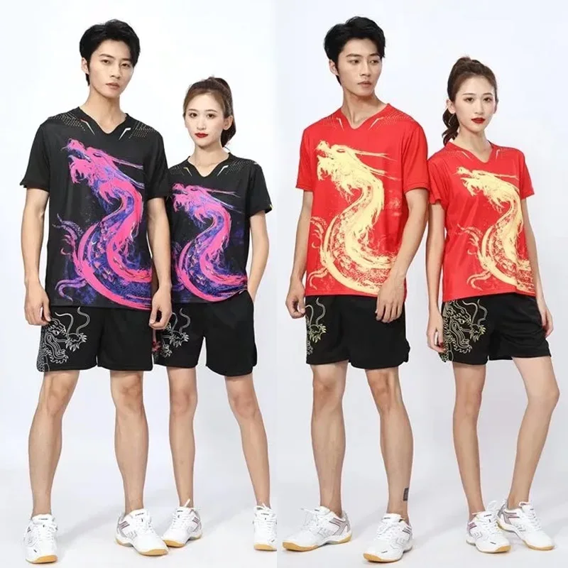 Tennis Wear Men's T-shirt Fitness Sports Short Sleeve Women's Badminton Wear Outdoor Training Running Top Exercise T-shirts short sleeve t shirt badminton uniforms