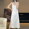 Silk glossy Hanging Suspender Dress With Feminine Temperament, spring And Summer high-end Solid Color Long Skirt 6