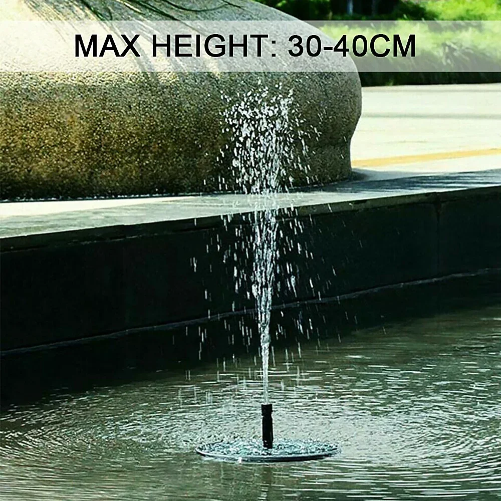 13cm Solar Fountain Pump Floating Solar Panel Bird Baths Water Fountain With 6 Nozzles For Garden Outdoor Water Pool Pond