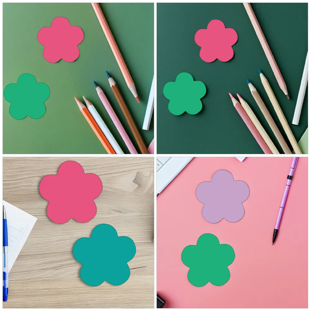 108pcs 교실 게시판 장식을위한 다채로운 꽃 모양 종이 컷 아웃 Diy 공예 및 봄 교실 장식 액세서리