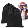 Black Foldable Storage Bags Waterproof Nylon Large Laundry Bag Machine Washable Sturdy Material Drawstring Closure  94x120cm 1