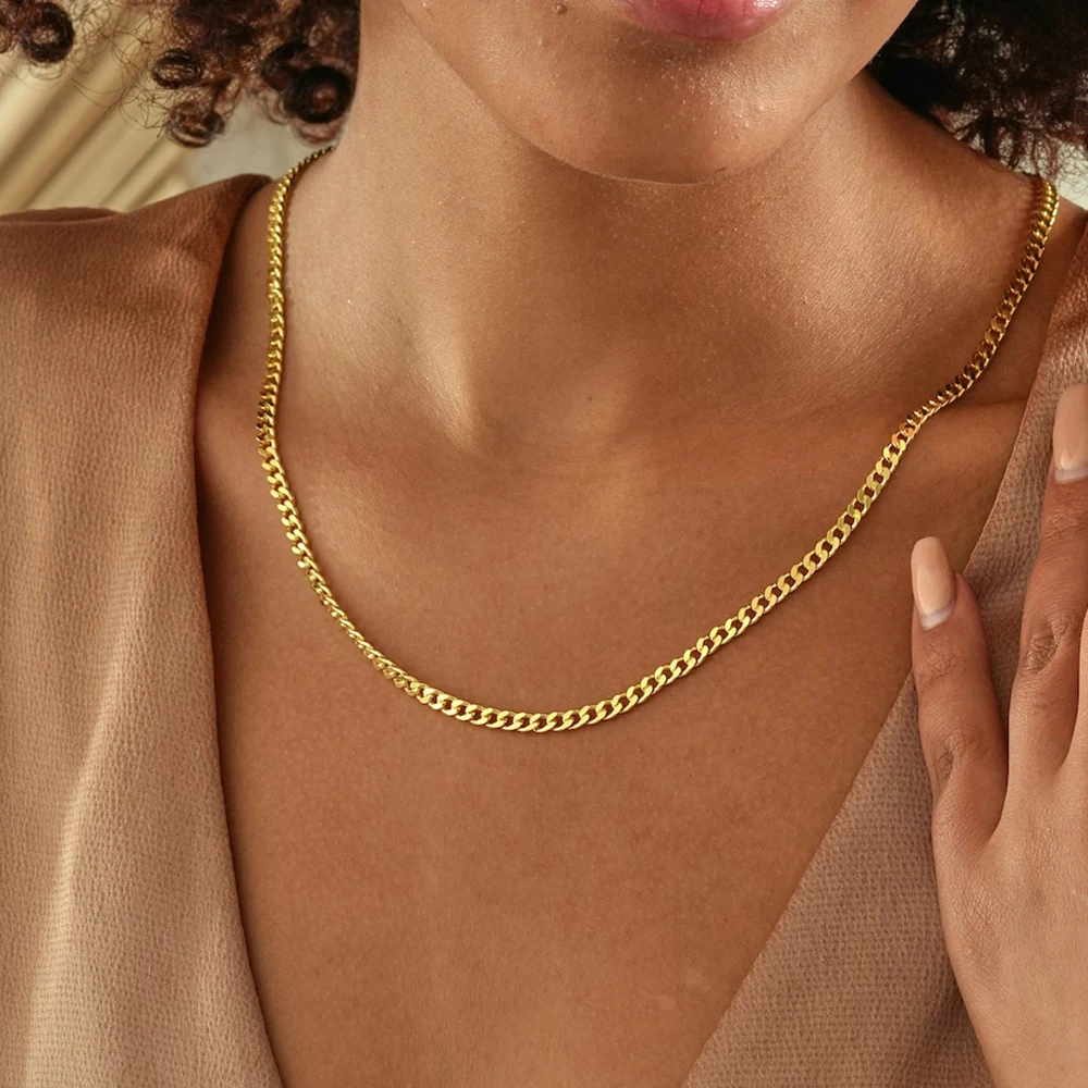 Solid Gold Chain Cuban Link Small Miami Cuban Link Chain Small Real Gold Chain 15mm Miami Cuban Link Chain  Solid Gold Liry's