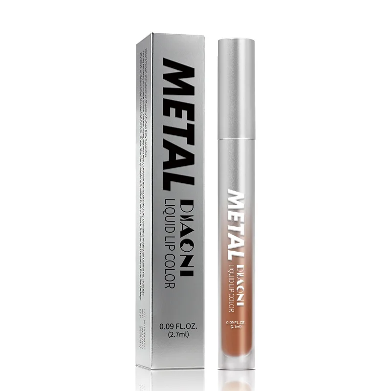 Diamant Metallic Lippenstift Wasserfestes Perlmutt Glanz Gloss_voghion.com
