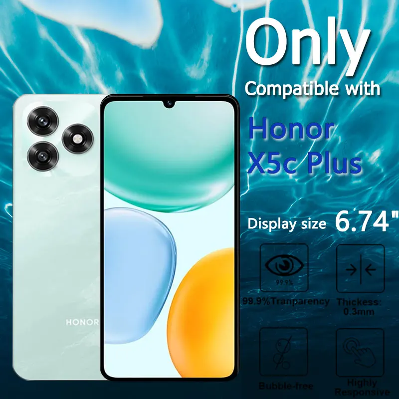 Screen Protector Tempered Glass - High Aluminum, Anti-Scratch, Case-Friendly, Fingerprint Resistant