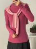 100% Ultra-fine Merino Wool Sweater Autumn and Winter Loose and Simple Semi-turtleneck Wool Bottoming Shirt Multi-color Sweater 1