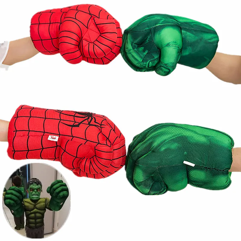 Tanie 2pc dorosłych i dzieci Superhero Hulk pluszowe rękawiczki Cosplay dzieci