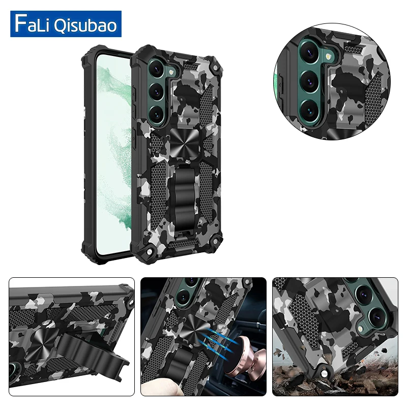 

Case For Samsung Galaxy S24Ultra S24Plus S23Ultra S23Plus S22Ultra S23 FE S21 FE S20FE camouflage Protective Grade Rugged Cover