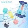 Beach Toy Set for Kids Sand Wheel Sand Bucket Scooter Shovel Rake Sailboat Hourglass Cute Molds Summer Outdoor Sandbox Sand Toys 4