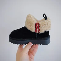 Kid's Classic Fur Snow Boots Children Genuine Suede Leather Shorts Boot Shoes Girl Mini Fashion Chestnut Keep Warm Cotton Boots 6