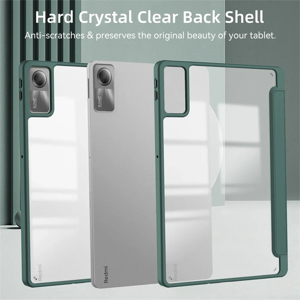 Voltar Duro Transparente para Xiaomi Capa para Pad se Awake e Dormir Cover 11 in Case - Imagem 6