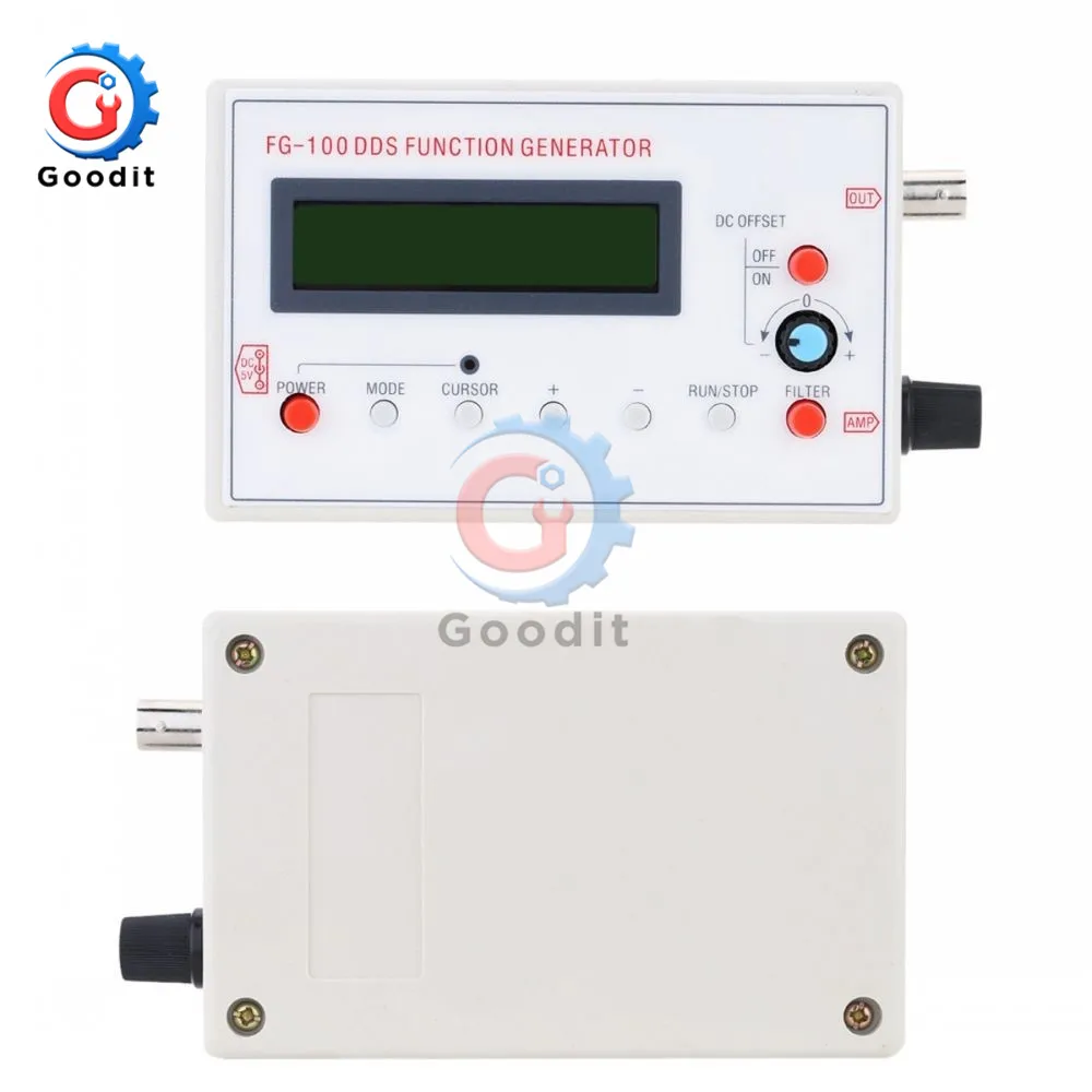 DDS 1HZ-500KHZ Functional Signal Generator Sine Triangle Square Frequency Sawtooth Wave Waveform 3.0-4.9 Inches audio generator 2
