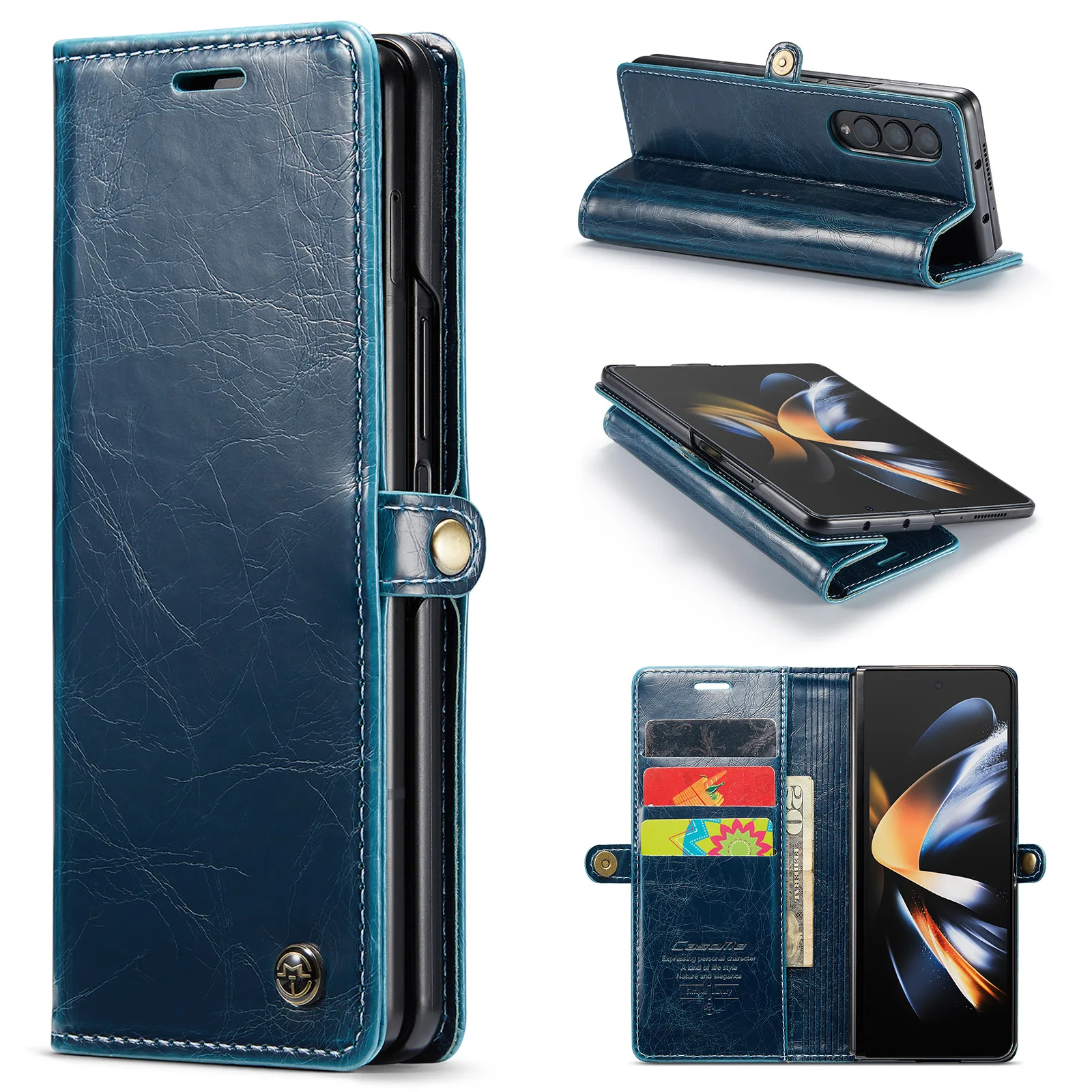 

Применимый Новый защитный флип-чехол для Samsung Z Fold4 в стиле ретро