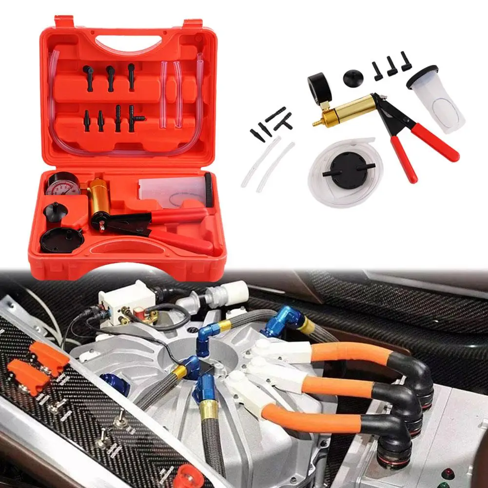 Aluminum Car Brake Fluid Bleeder Kit Manual Vacuum Pump