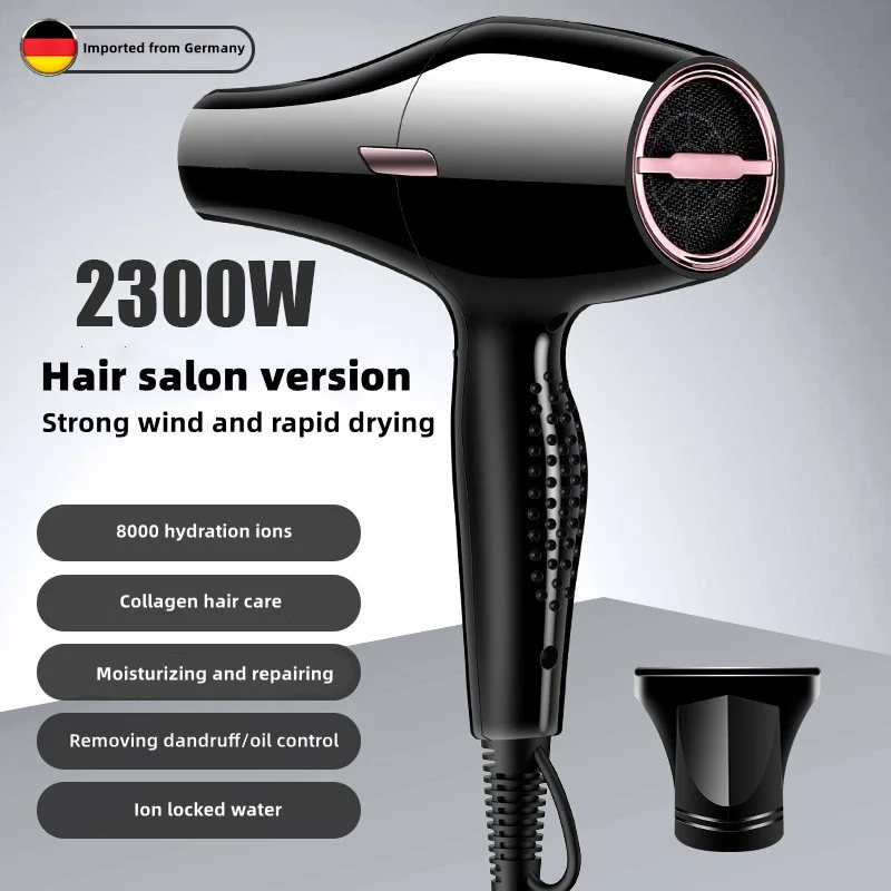 2023 Professional Hair Salon Hair Dryer 3000W High-Power Strong Wind Speed Dry Blue Light Ion Mute Home Salon Hair Styling Tool 2023 china factory wholesale bike dm 3000w motor electric bike