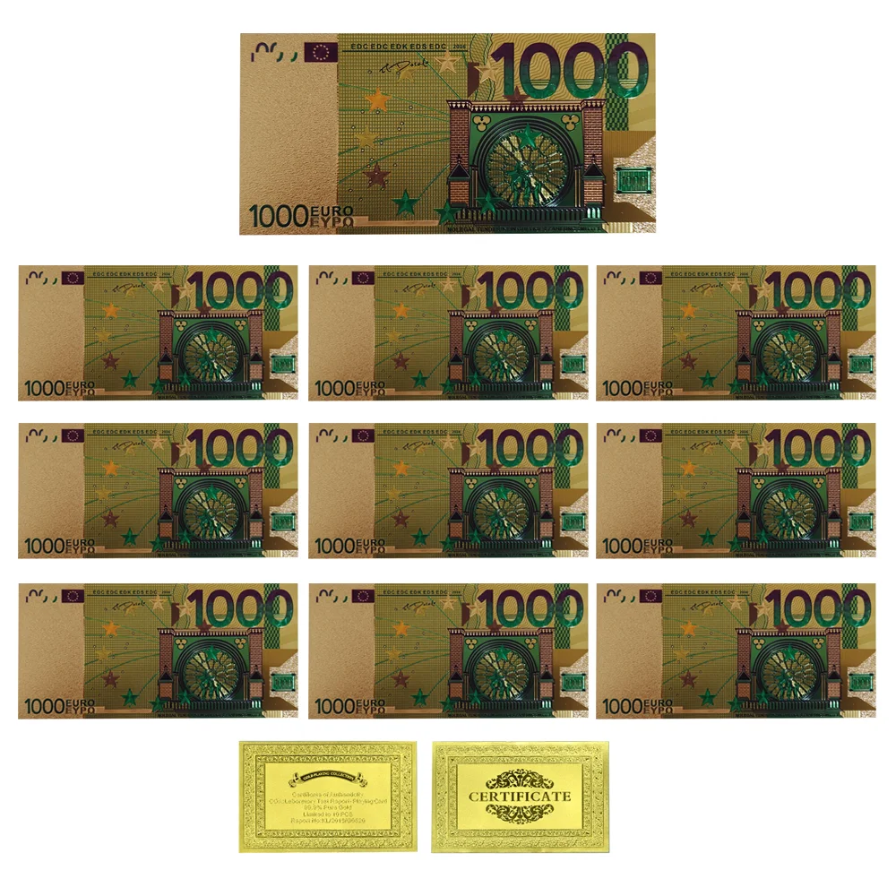 euro Gold banknotes 10PCS/lot euro bank noteUncurrent Money - AliExpress