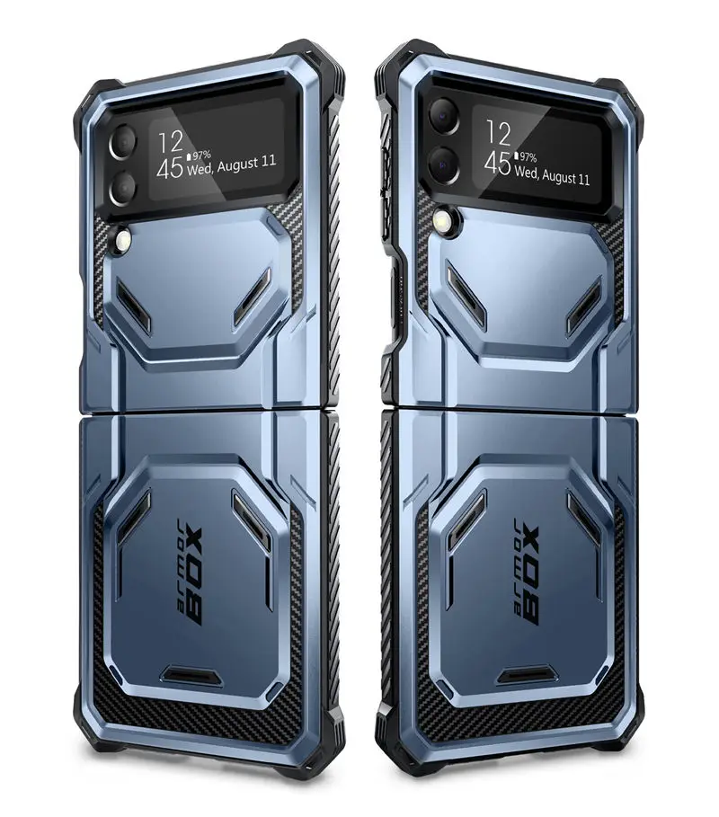 I-BLASON For Samsung Galaxy Z Flip 4 Case 2022 Armorbox Full Body Heavy Duty Shock Reduction Case with Built-in Screen Protector