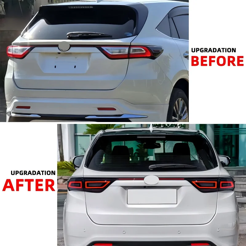Fanale posteriore a LED per Toyota Harrier 60 2012-2020 DRL Indicatori di direzione dinamici Accessori auto - immagine 4