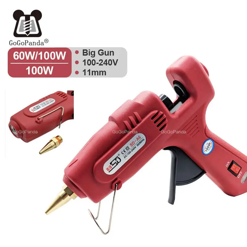 Hot Melt Glue Gun Hot Glue Gun SD-A6 Double Power 60/100W 11mm Stick Big HandTool Christmas Decorating Tools
