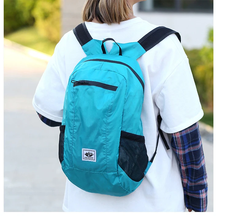 18L Portable Foldable Backpack Folding Mountaineering Bag Ultralight Outdoor Climbing Cycling Travel Knapsack Hiking Daypack