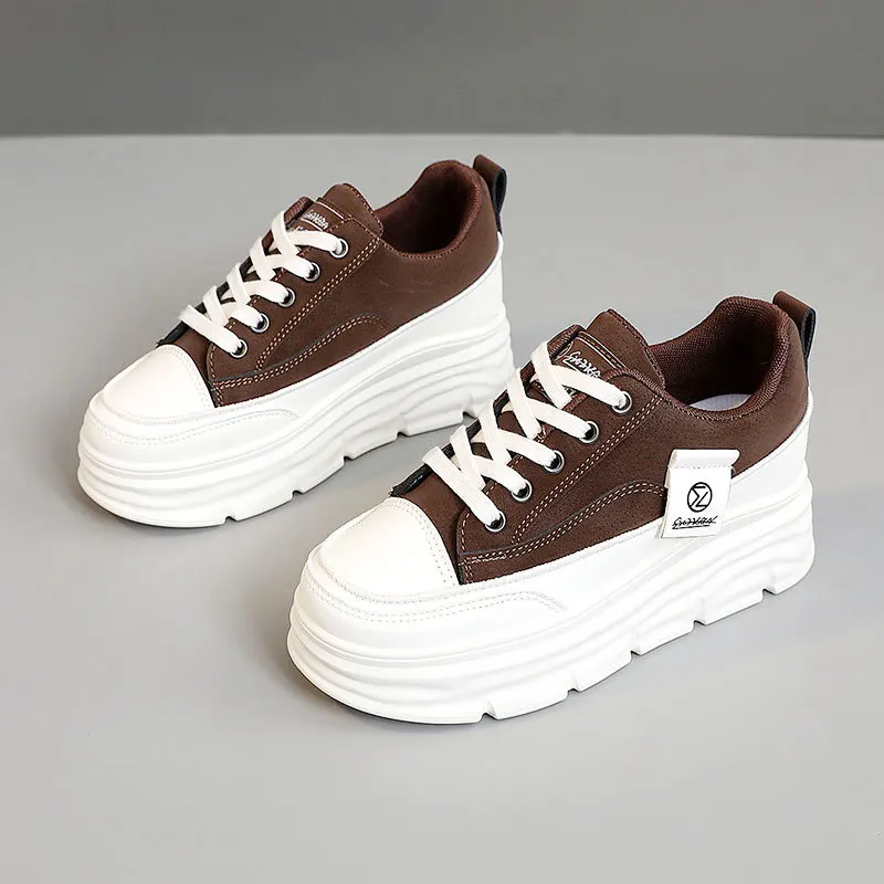 Sneakers donna casual stringate per passeggio primavera autunno_voghion.com