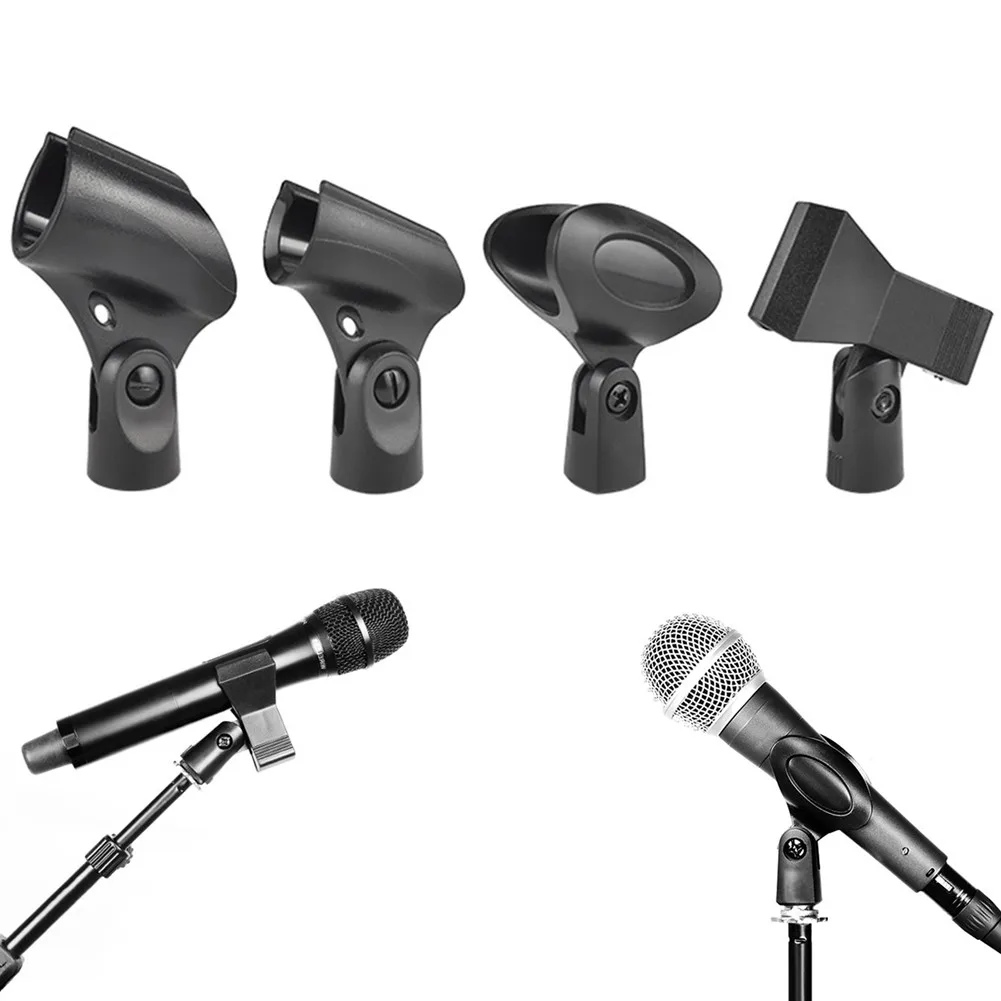 

1pc Universal Microphone Clips Clamp With Adapter For Handheld Mic Mount Holders Stand Microphone Stand Accessories Clips