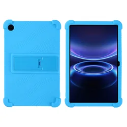Kids - Friendly Soft Silicone Tablet Case with Adjustable Kickstand for Redmi Pad 2 9.7 2026 (Light Blue)