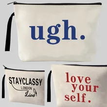 

Canvas Women Makeup Brushes Bags Travel Wash Bag Portable Coin Purse Cosmetic Lipstick Toiletries Storage Bag Pouch Tote Purse