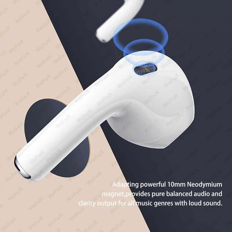 애플 오리지널 Airpods Pro 6 TWS Max 무선 블루투스 이어폰 인 이어 이어버드 아이폰 이어폰 용 노이즈 캔슬링 헤드셋