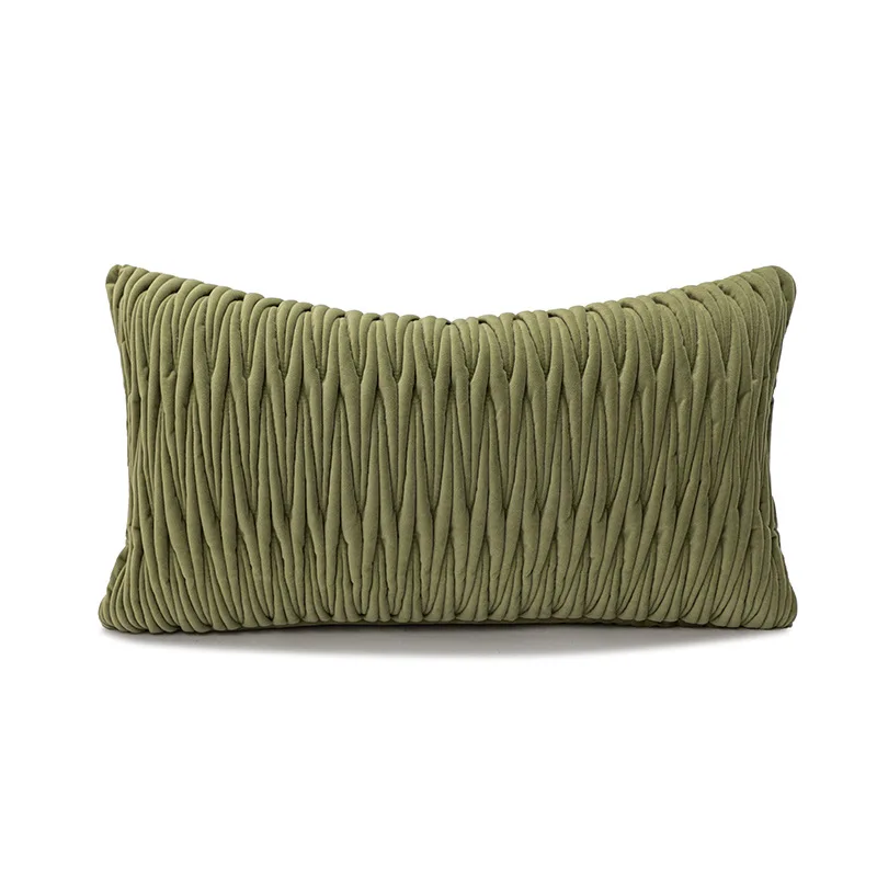 Modern Simple Cusion Cover Light Luxury Green Home Sofa Pillow Case Home Decorative Model Room Seat Chair or Car Pillow Cover