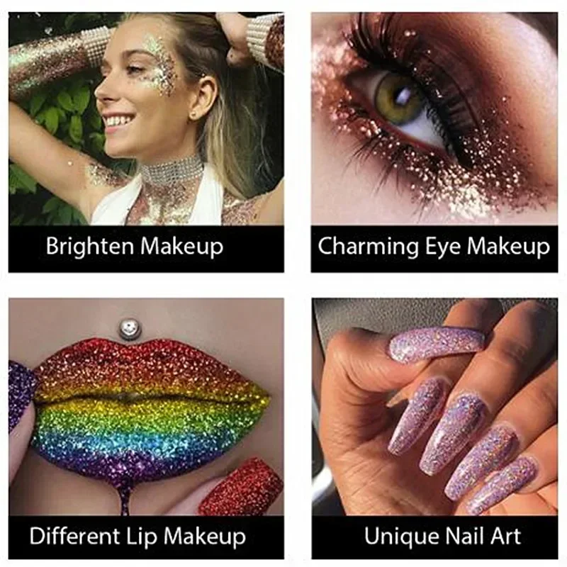 New Glitter Eye Shadow Professional Makeup Monochrome Shining Eyeshadow Sequins Universal Party Cosmetic Palete Paleta De Sombra 5