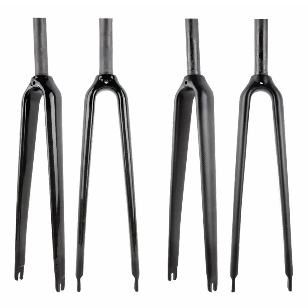 パーツ 700c fork Carbon Fibre Road Bike Front Fork 700C Cycling Parts Steerer Tube